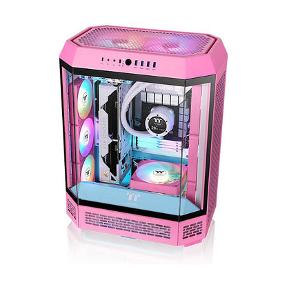 140mm Thermaltake CT140 EX ARGB Sync PC Cooling Fan Pink 3 Pack