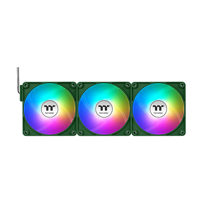 120mm Thermaltake CT120 EX ARGB Sync PC Cooling Fan Racing Green 3 Pack