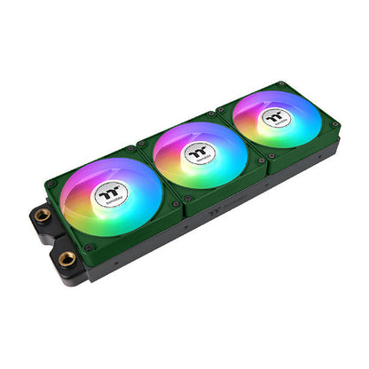 140mm Thermaltake CT140 EX ARGB Sync PC Cooling Fan Racing Green 3 Pack