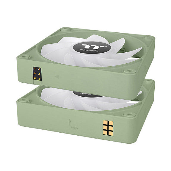 120mm Thermaltake CT120 EX Reverse ARGB Sync PC Cooling Fan Matcha Green 3 Fan Pack