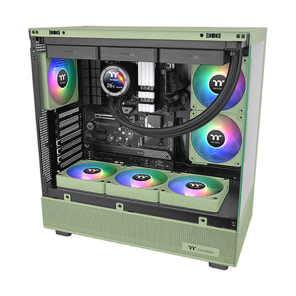 120mm Thermaltake CT120 EX Reverse ARGB Sync PC Cooling Fan Matcha Green 3 Fan Pack