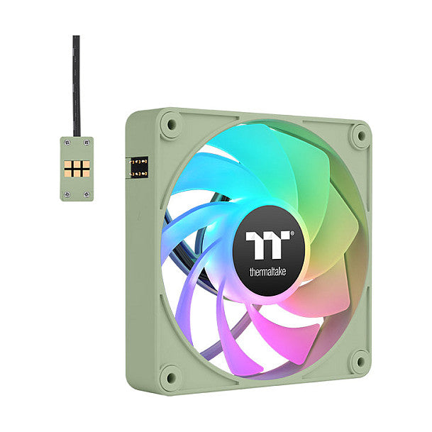 140mm Thermaltake CT140 EX Reverse ARGB Sync PC Cooling Fan Matcha Green 3 Fan Pack