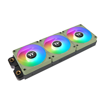 140mm Thermaltake CT140 EX Reverse ARGB Sync PC Cooling Fan Matcha Green 3 Fan Pack