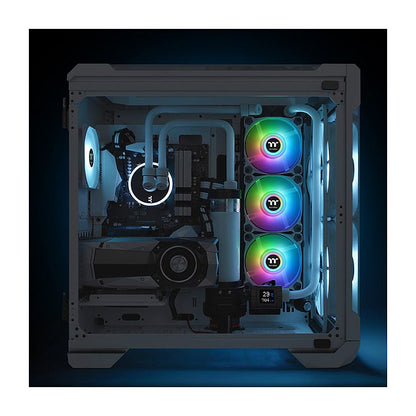 140mm Thermaltake Pure Duo 14 ARGB Sync Radiator Fan 2 Pack White Fan