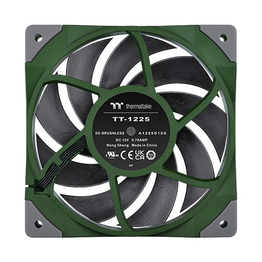 120mm Thermaltake TOUGHFAN 12 Radiator Fan 1Pack Racing Green