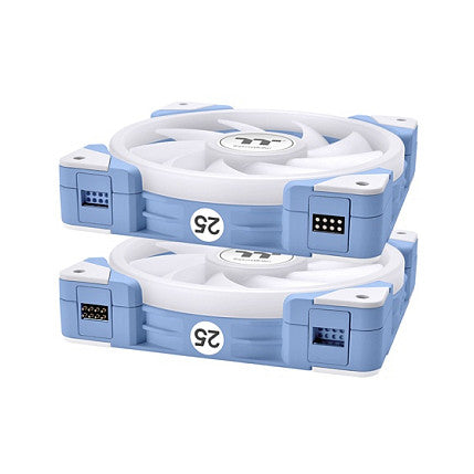 140mm Thermaltake SWAFAN EX14 ARGB PC Cooling Fan Hydrangea Blue TT Premium Edition 3 Fan Pack