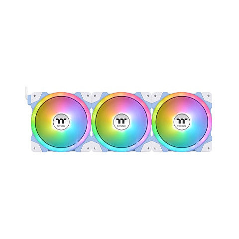 140mm Thermaltake SWAFAN EX14 ARGB PC Cooling Fan Hydrangea Blue TT Premium Edition 3 Fan Pack