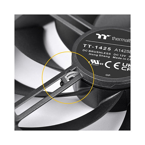 140mm Thermaltake TS140 EX RGB 3Pack Fan Balck