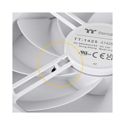 140mm Thermaltake TS140 EX RGB White 3Pack Fan White