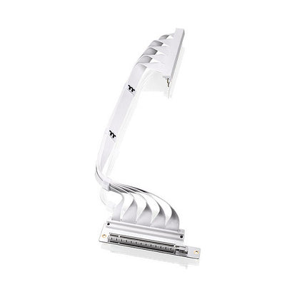 Thermaltake PCI-E 4.0 Dual 90 Degree Riser Cable 400mm Snow