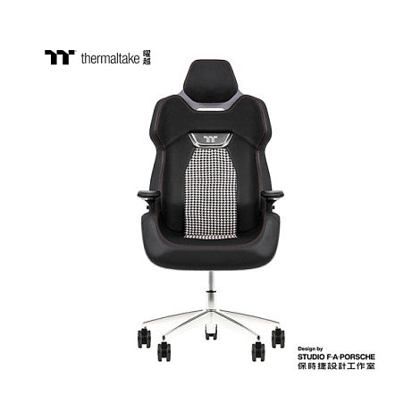 Thermaltake Argent E700 Real Leather Gaming Chair Space Gray with houndstooth fabric