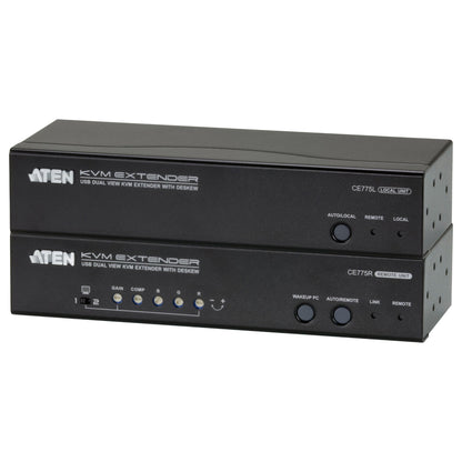 ATEN CE775 USB VGA Dual View KVM Extender