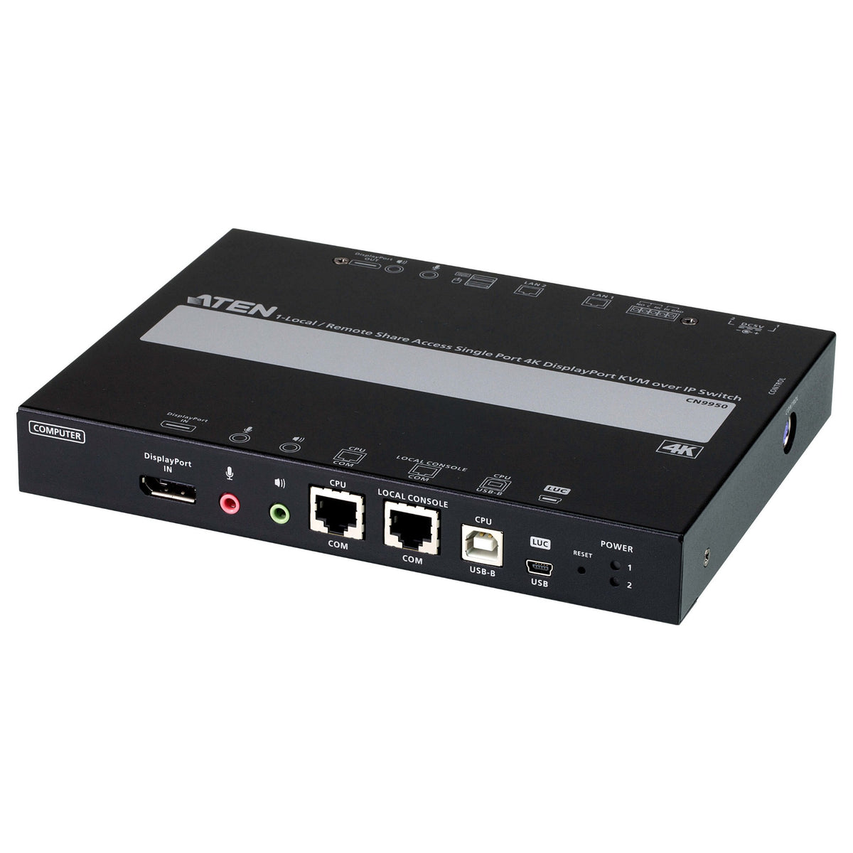 ATEN CN9950 1-Local-Remote Share Access Einzelport 4K DisplayPort KVM over IP Switch