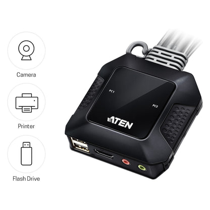 ATEN CS22H 2-Port USB 4K HDMI KVM Switch