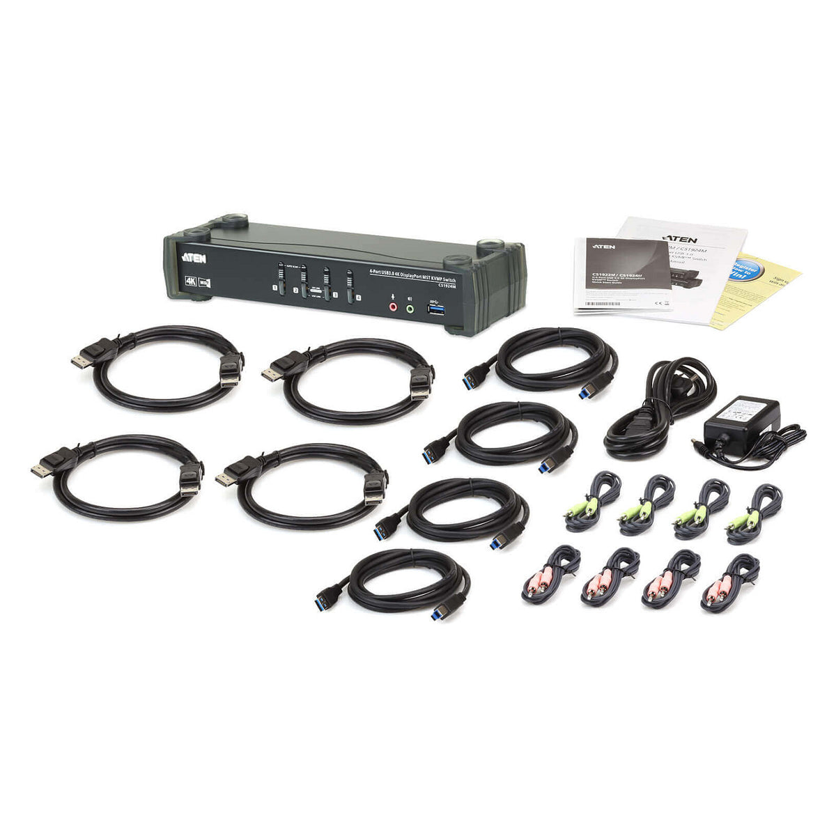 ATEN CS1924M 4-Port USB 3.0 4K DisplayPort MST KVM Switch