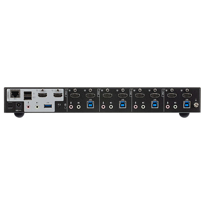 ATEN CS1844 4-Port True 4K HDMI Dual-View KVM Switch mit Audio & USB 3.0Hub