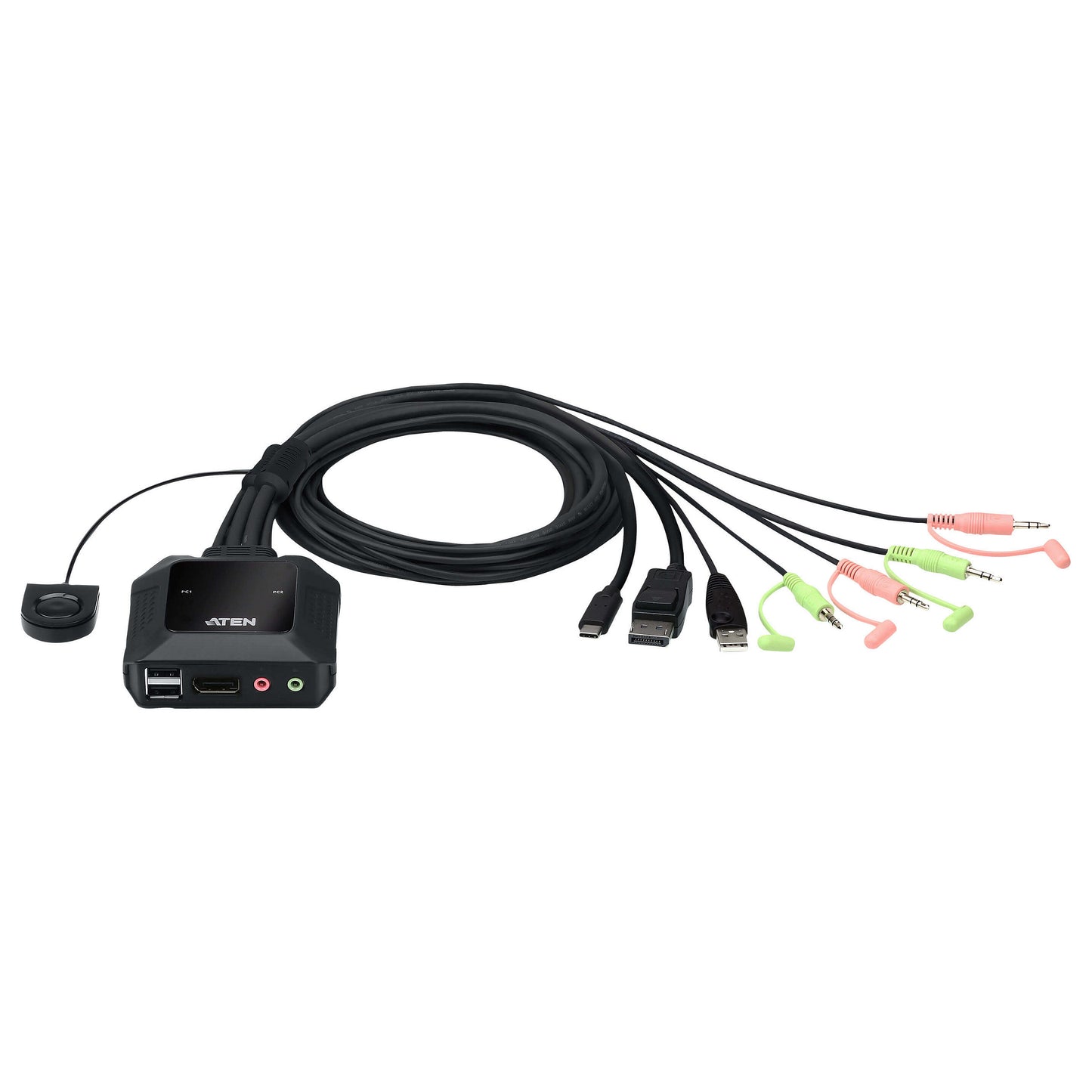 ATEN CS52DP 2-Port USB-C DP Hybrid Kabel KVM