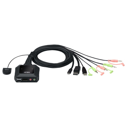 ATEN CS52DP 2-Port USB-C DP Hybrid Kabel KVM
