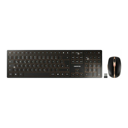 Cherry Desktop-Set DW 9100 Slim Wireless IT-Layout s/b