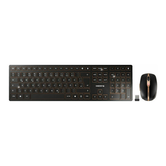 Cherry Desktop-Set DW 9100 Slim Wireless IT-Layout s/b