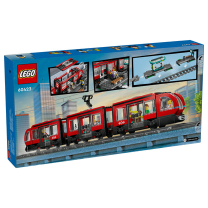 LEGO 60423 City Straßenbahn mit Haltestelle