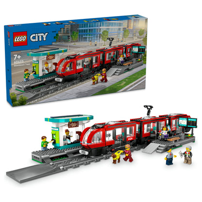 LEGO 60423 City Straßenbahn mit Haltestelle