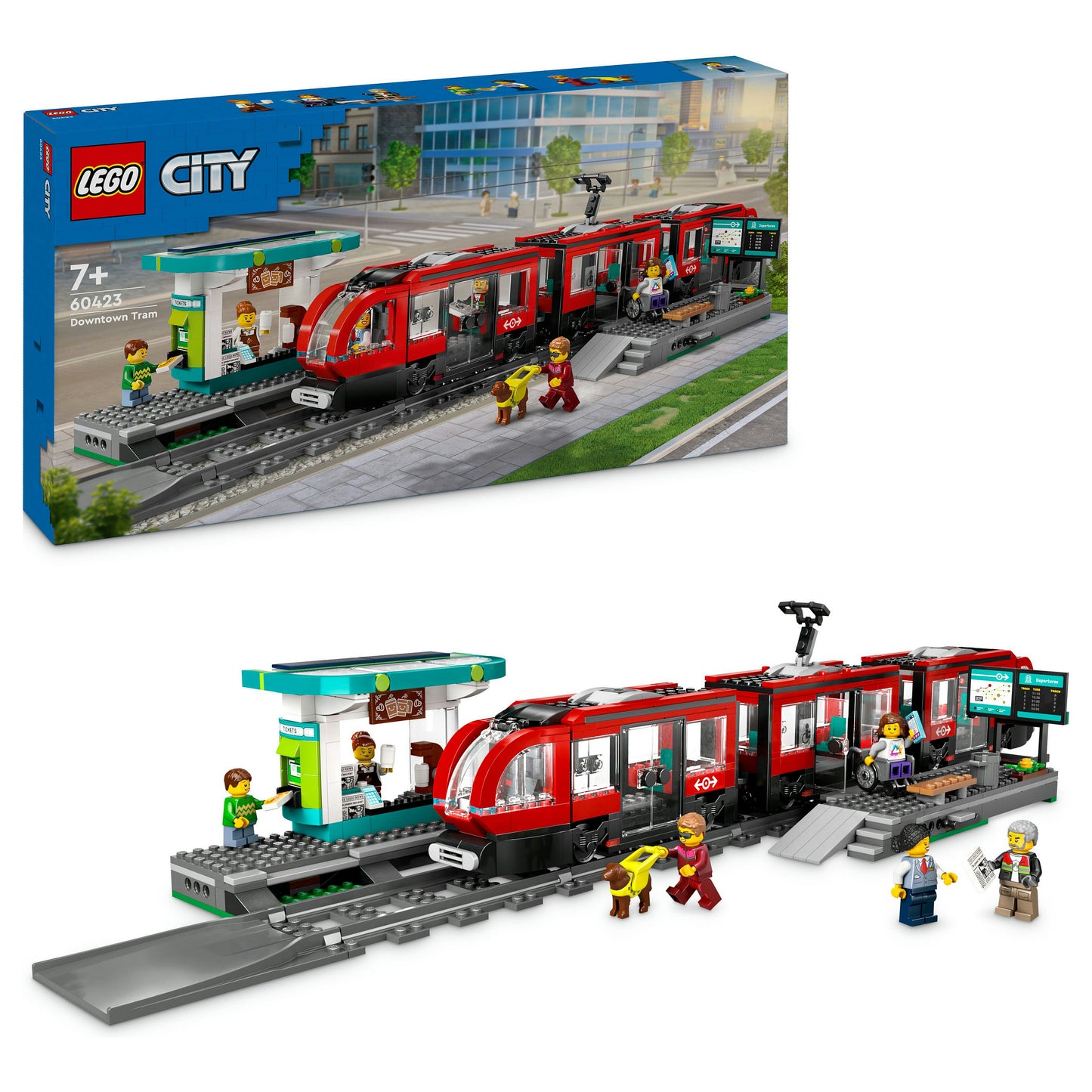LEGO 60423 City Straßenbahn mit Haltestelle