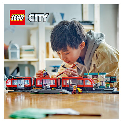 LEGO 60423 City Straßenbahn mit Haltestelle