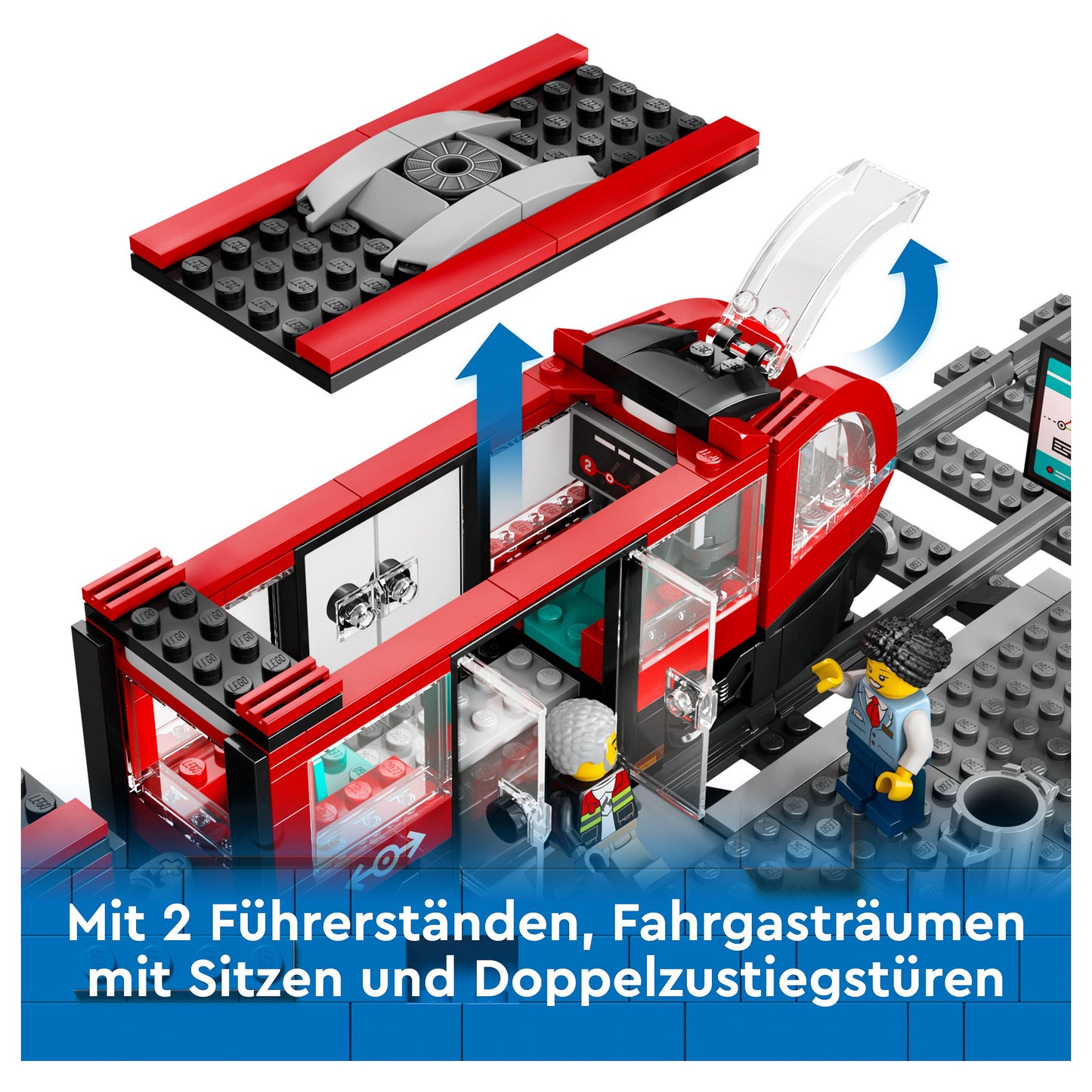 LEGO 60423 City Straßenbahn mit Haltestelle