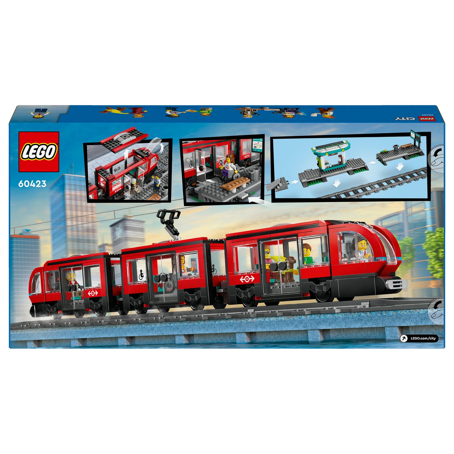 LEGO 60423 City Straßenbahn mit Haltestelle
