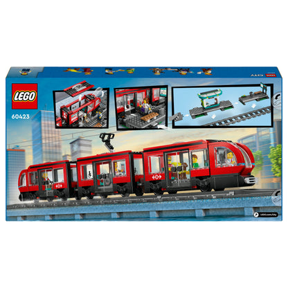 LEGO 60423 City Straßenbahn mit Haltestelle