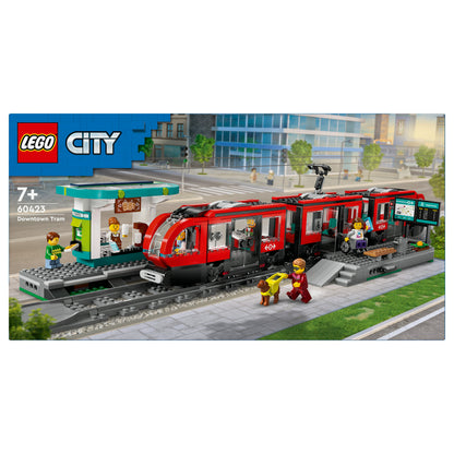 LEGO 60423 City Straßenbahn mit Haltestelle