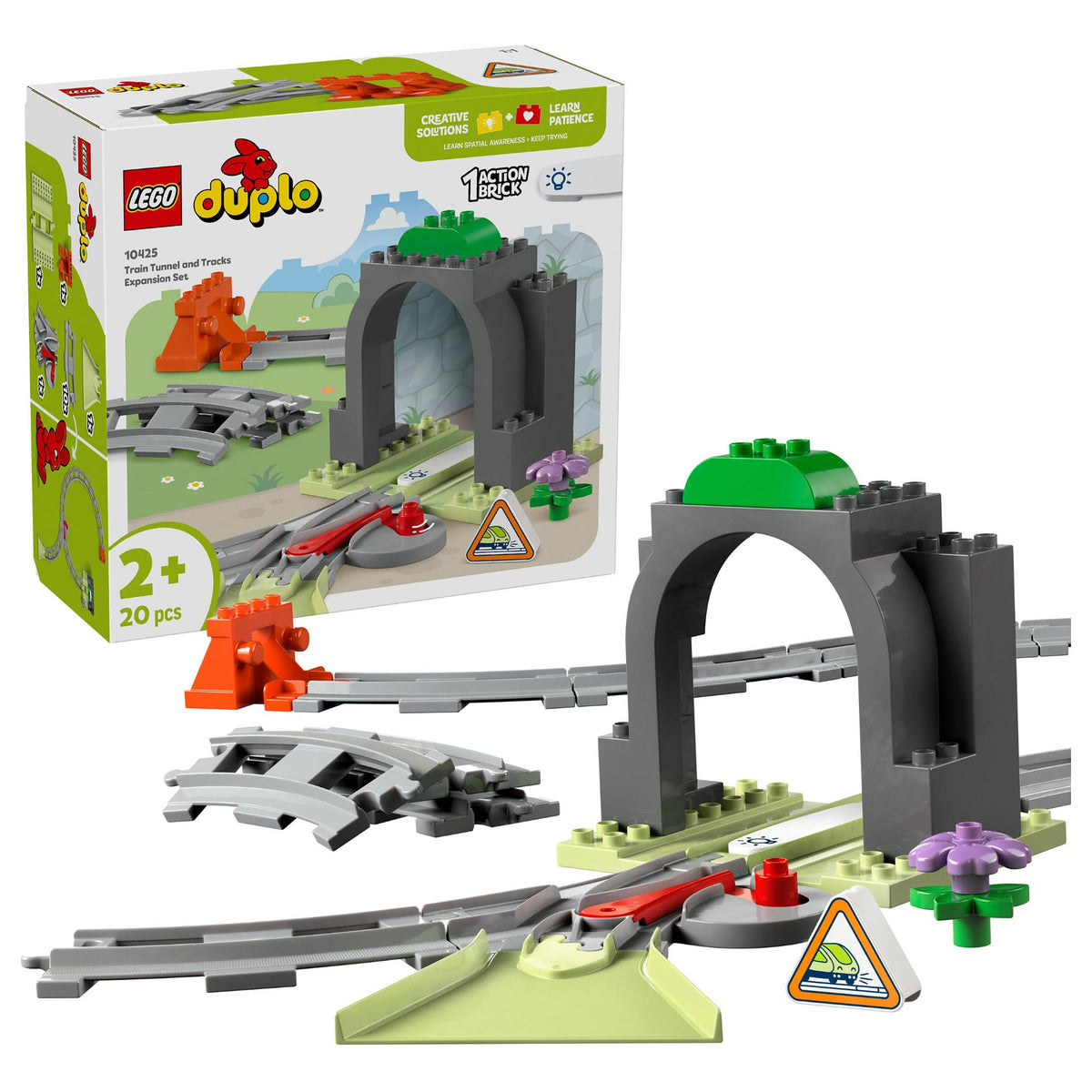 LEGO 10425 DUPLO Town Eisenbahntunnel und Schienen Erweiterungsset