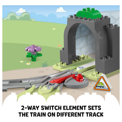 LEGO 10425 DUPLO Town Eisenbahntunnel und Schienen Erweiterungsset
