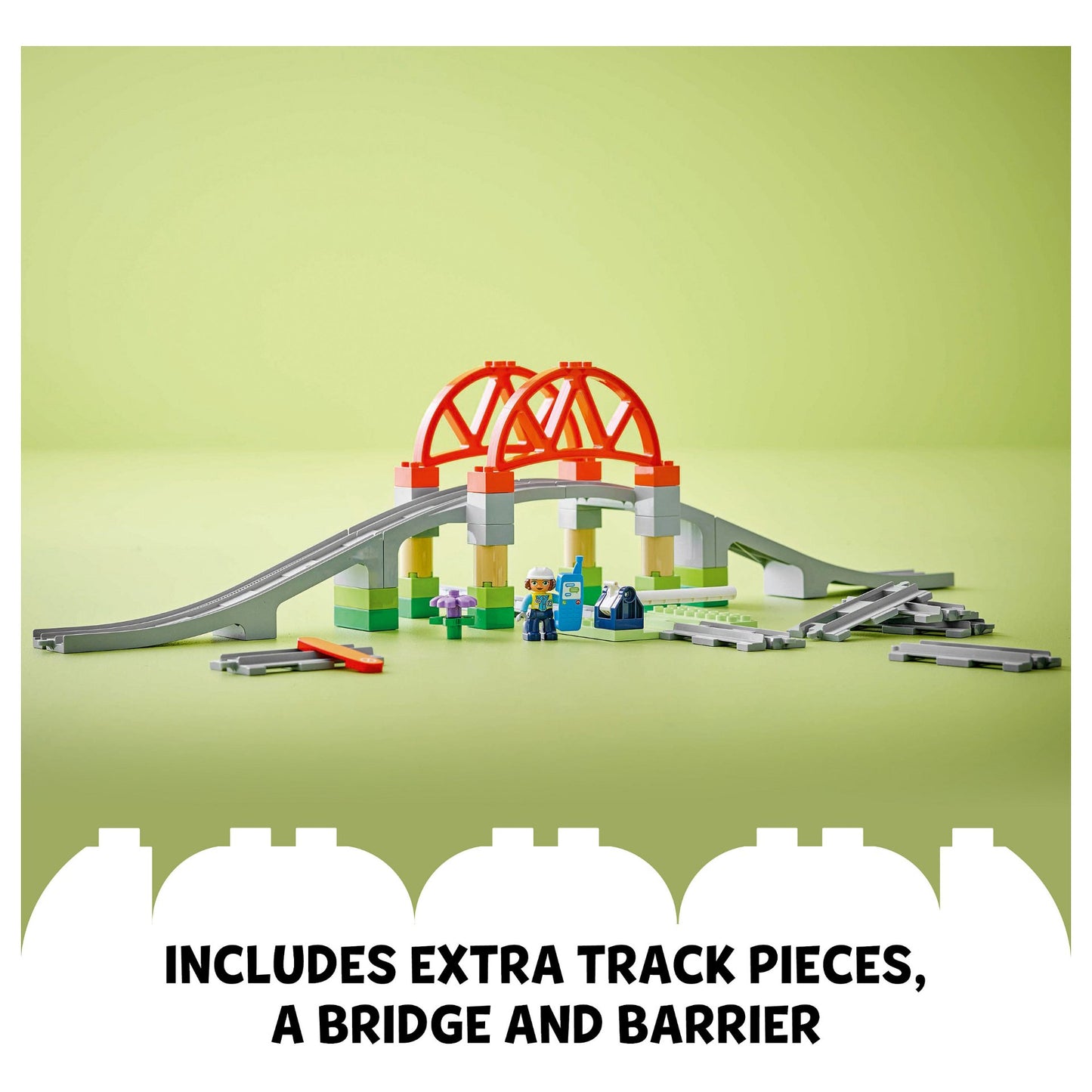 LEGO 10426 DUPLO Town Eisenbahnbrcke und Schienen - Erweiterungsset