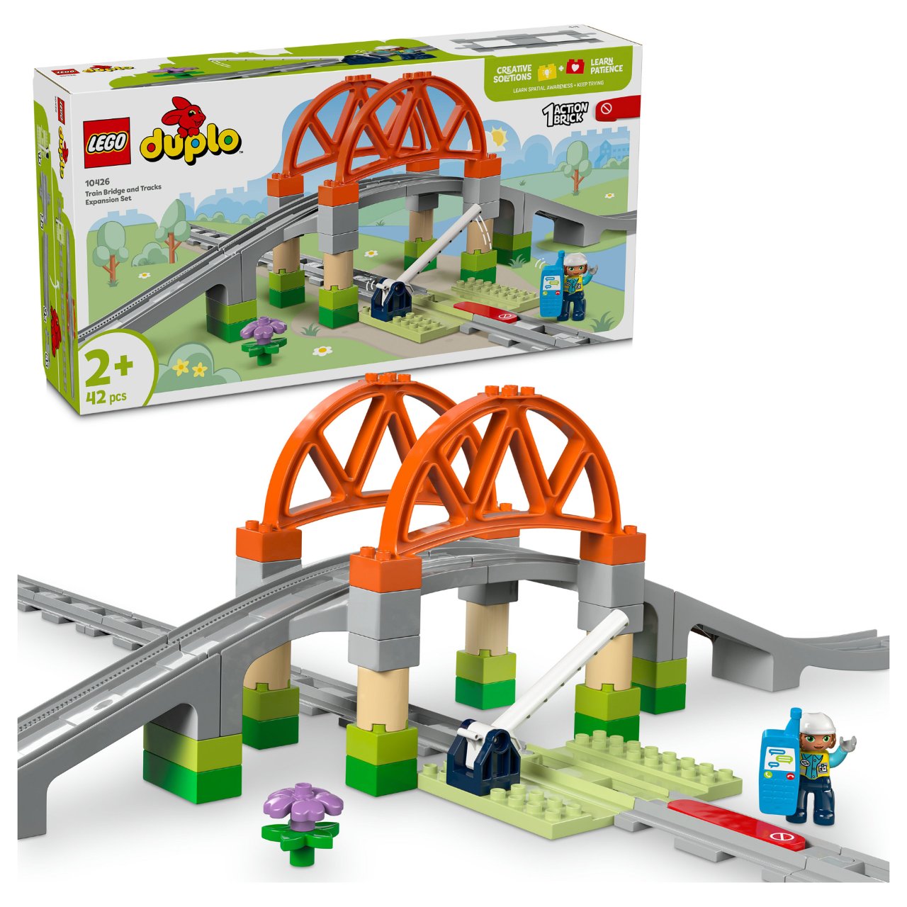 LEGO 10426 DUPLO Town Eisenbahnbrcke und Schienen - Erweiterungsset