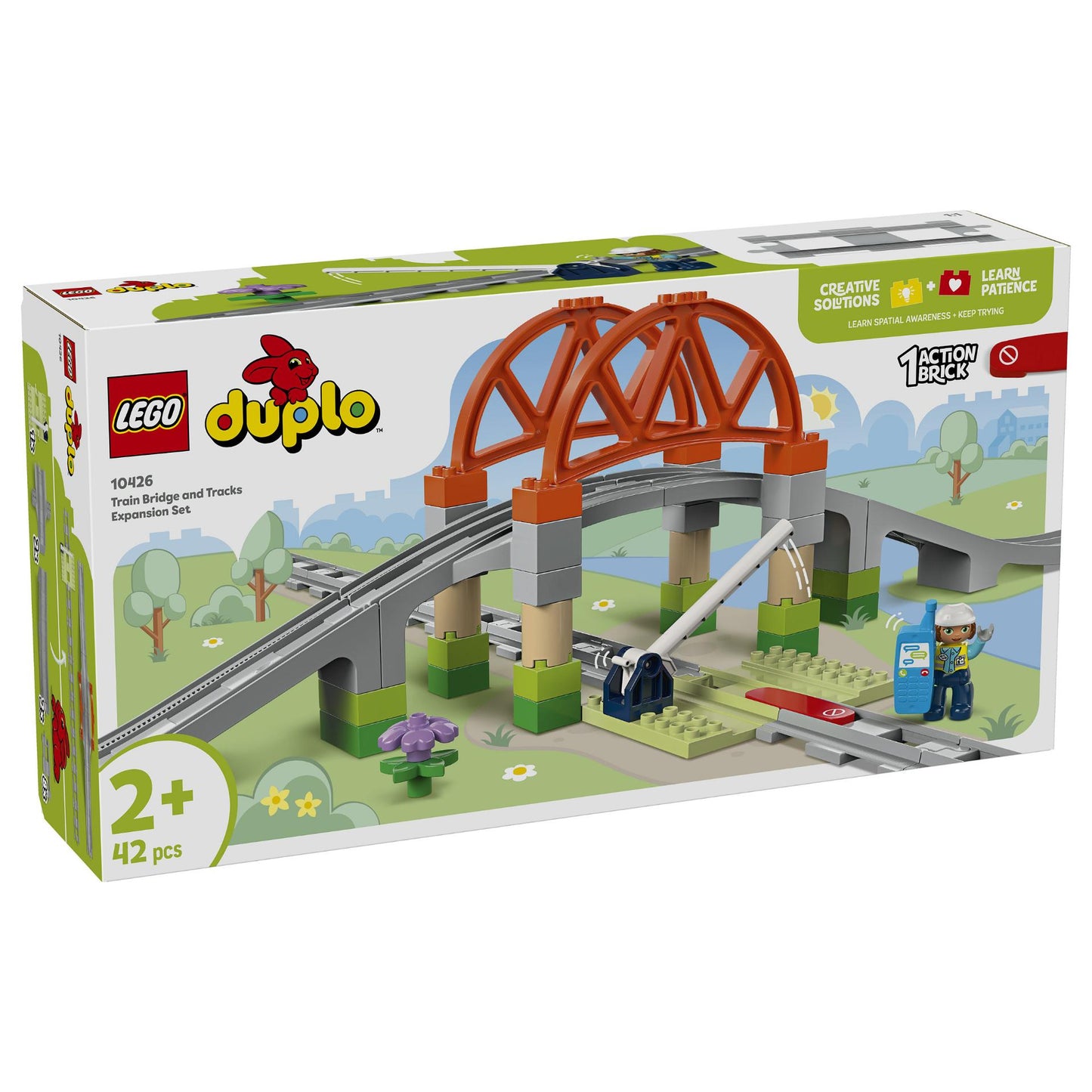 LEGO 10426 DUPLO Town Eisenbahnbrcke und Schienen - Erweiterungsset