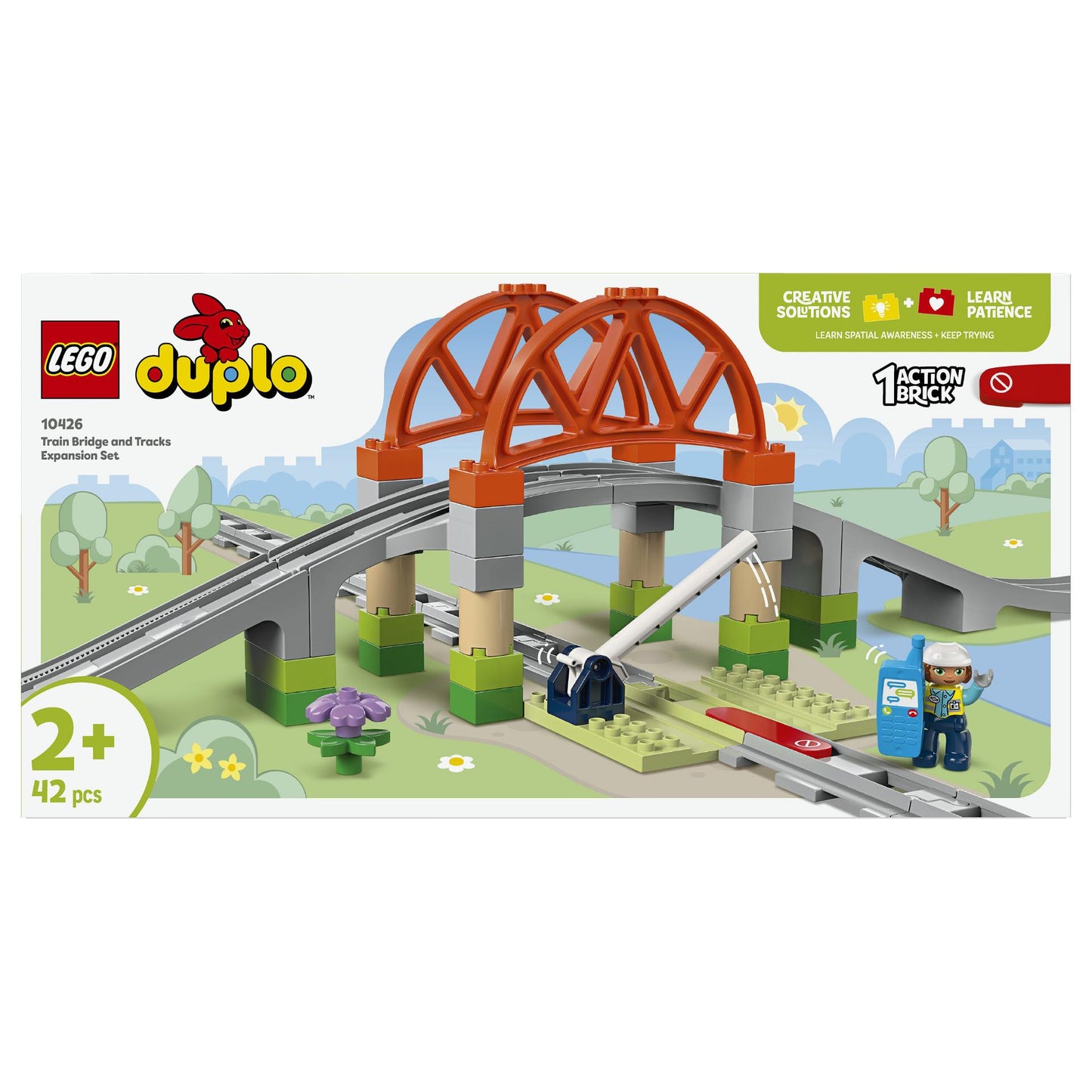 LEGO 10426 DUPLO Town Eisenbahnbrcke und Schienen - Erweiterungsset