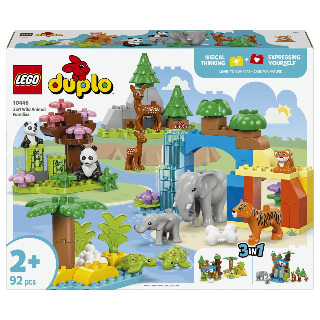 LEGO 10446 DUPLO Town Wildtier-Familien 3-in-1-Set