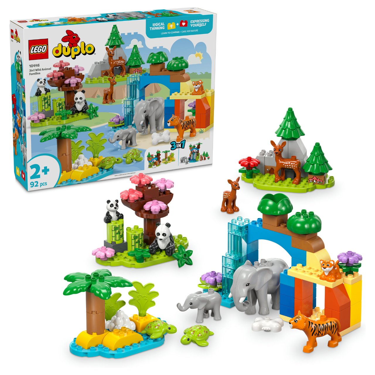 LEGO 10446 DUPLO Town Wildtier-Familien 3-in-1-Set