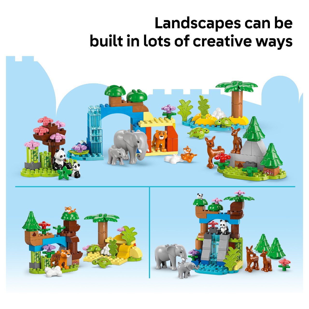 LEGO 10446 DUPLO Town Wildtier-Familien 3-in-1-Set