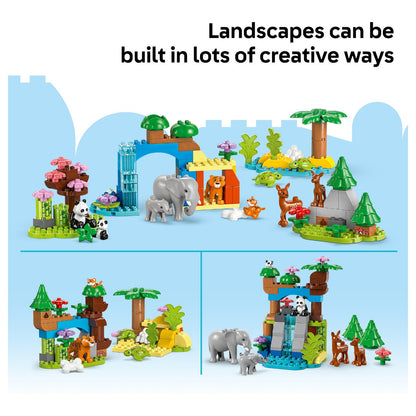 LEGO 10446 DUPLO Town Wildtier-Familien 3-in-1-Set