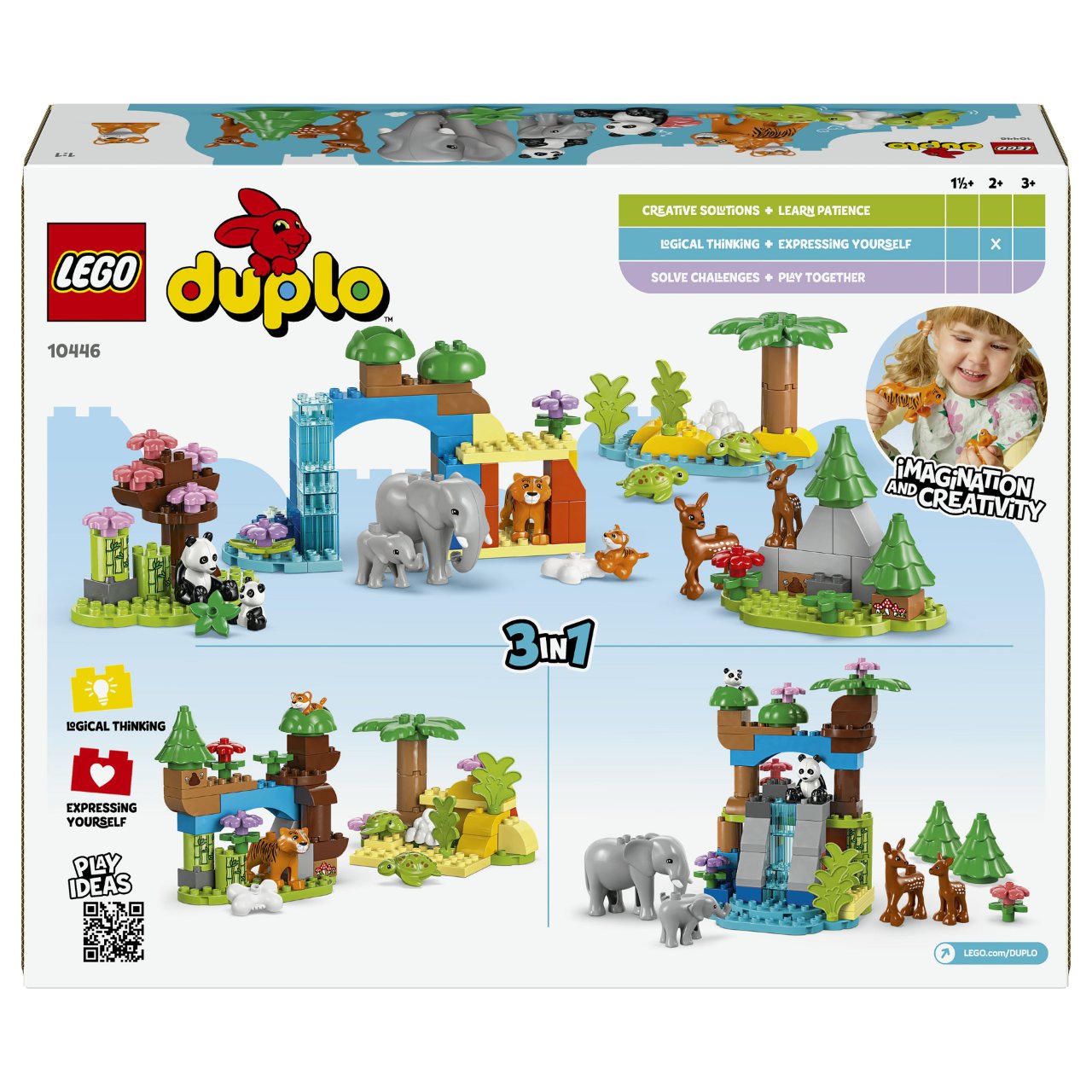 LEGO 10446 DUPLO Town Wildtier-Familien 3-in-1-Set