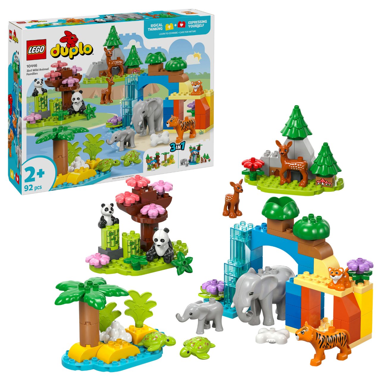 LEGO 10446 DUPLO Town Wildtier-Familien 3-in-1-Set