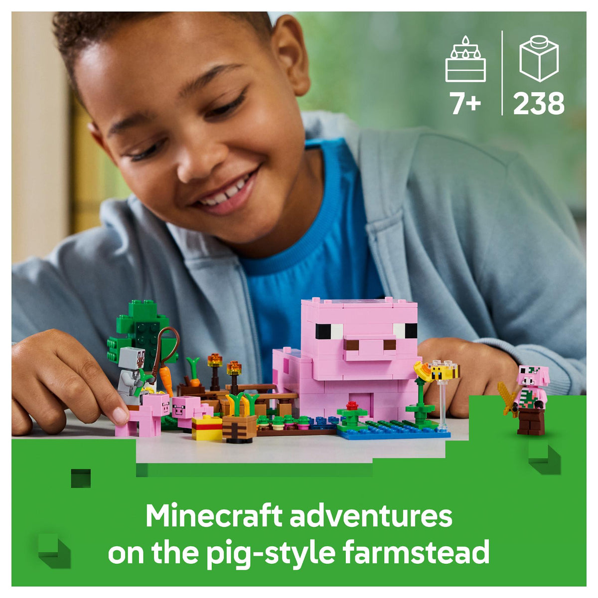 LEGO 21268 Minecraft Das Babyschwein-Haus