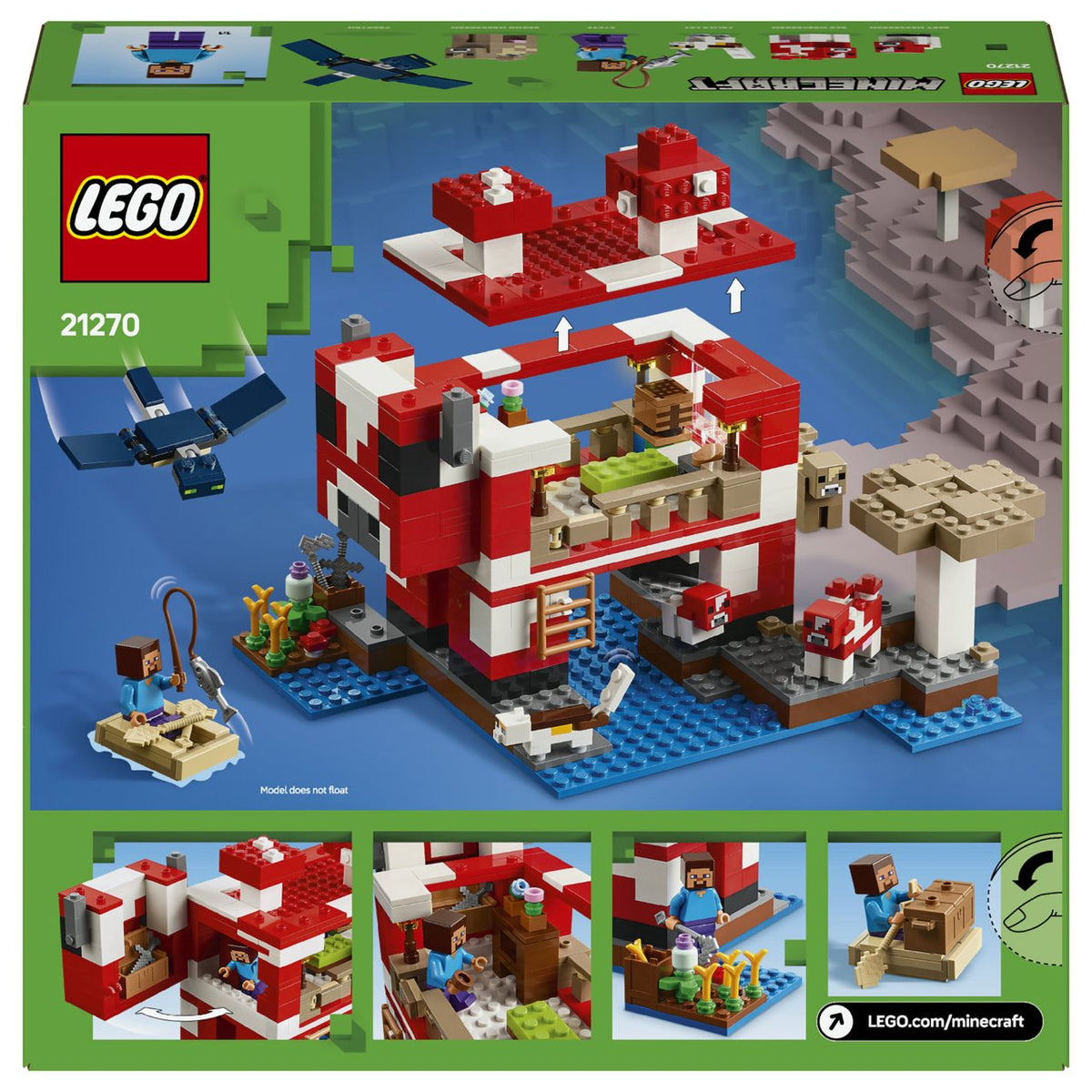 LEGO 21270 Minecraft Das Pilzkuh-Haus