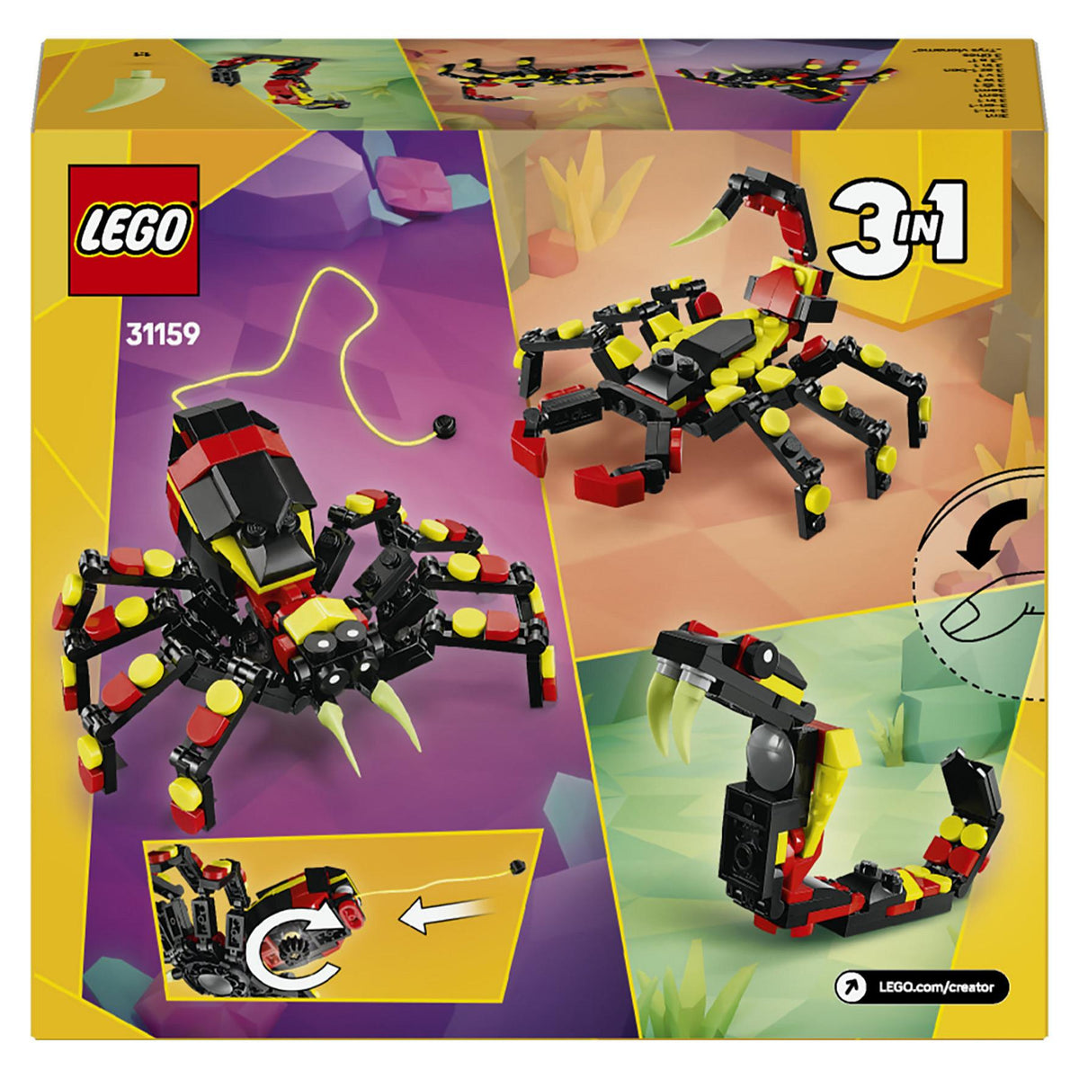 LEGO 31159 Creator 3-in-1 Wilde Tiere: berraschungsspinne