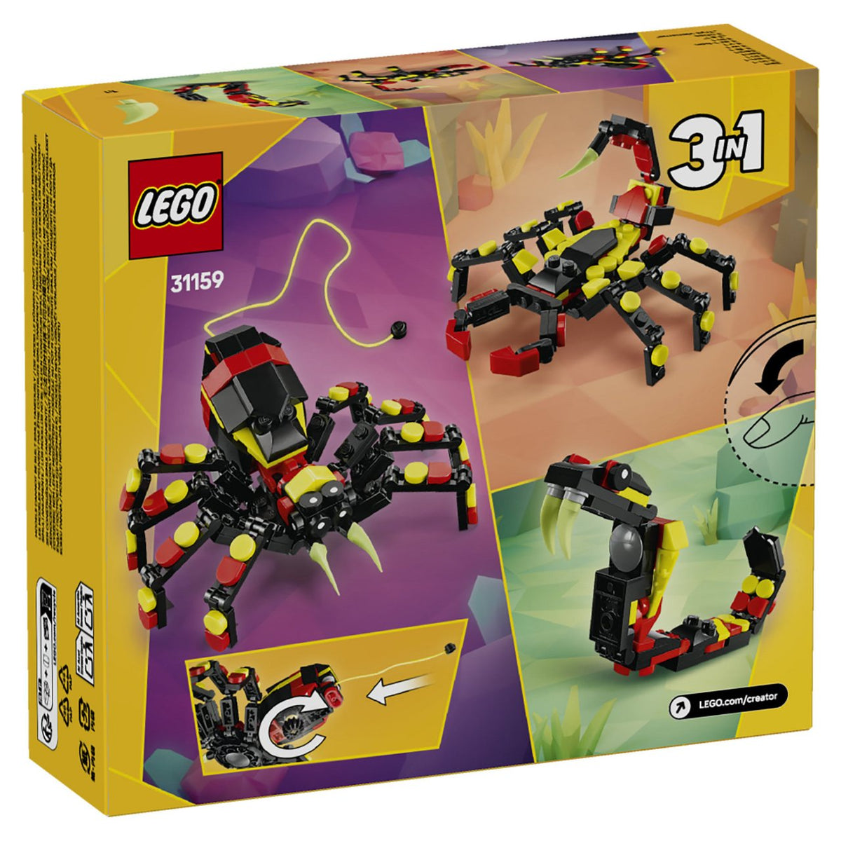 LEGO 31159 Creator 3-in-1 Wilde Tiere: berraschungsspinne