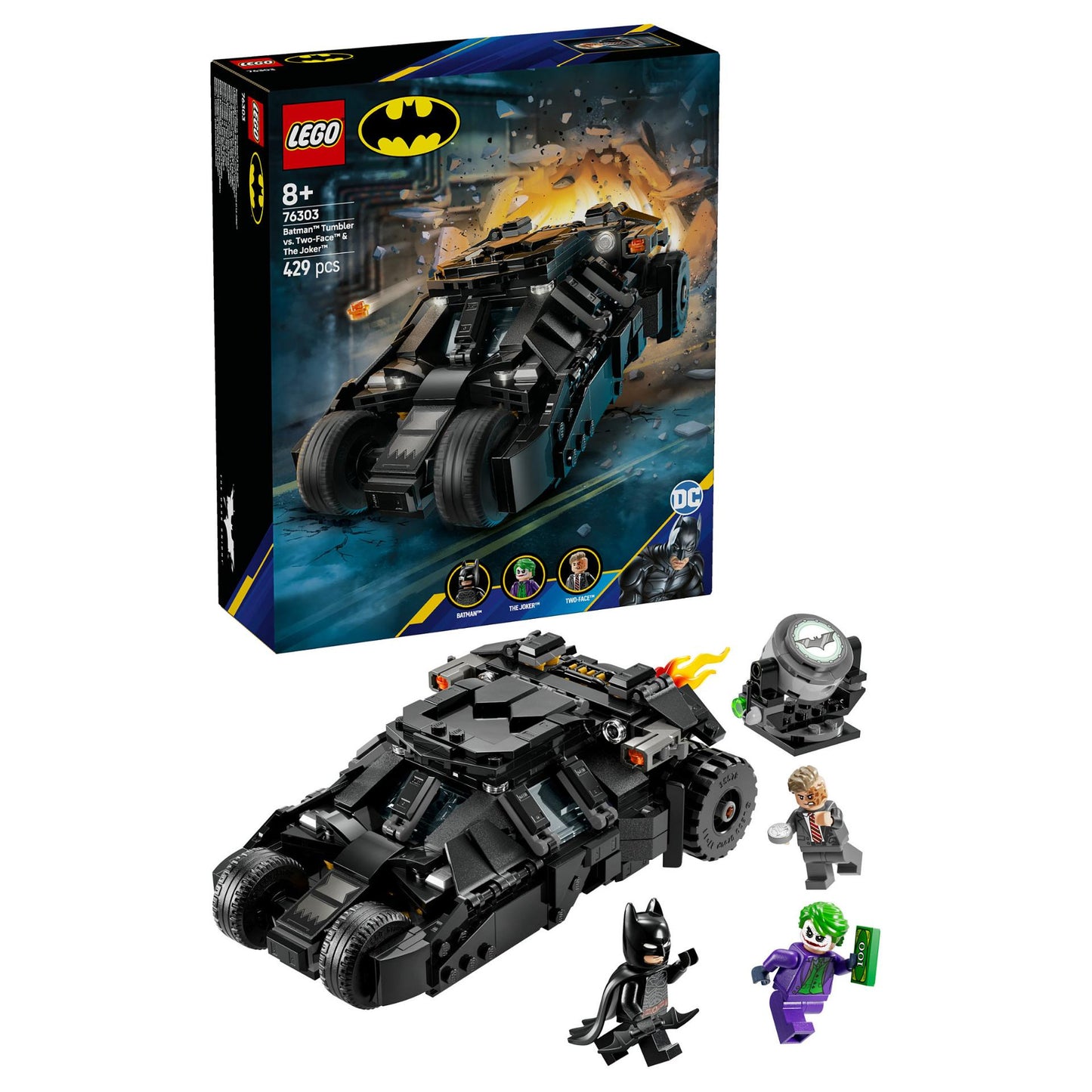 LEGO 76303 DC Super Heroes Batman Tumbler vs. Two Face & The Joker