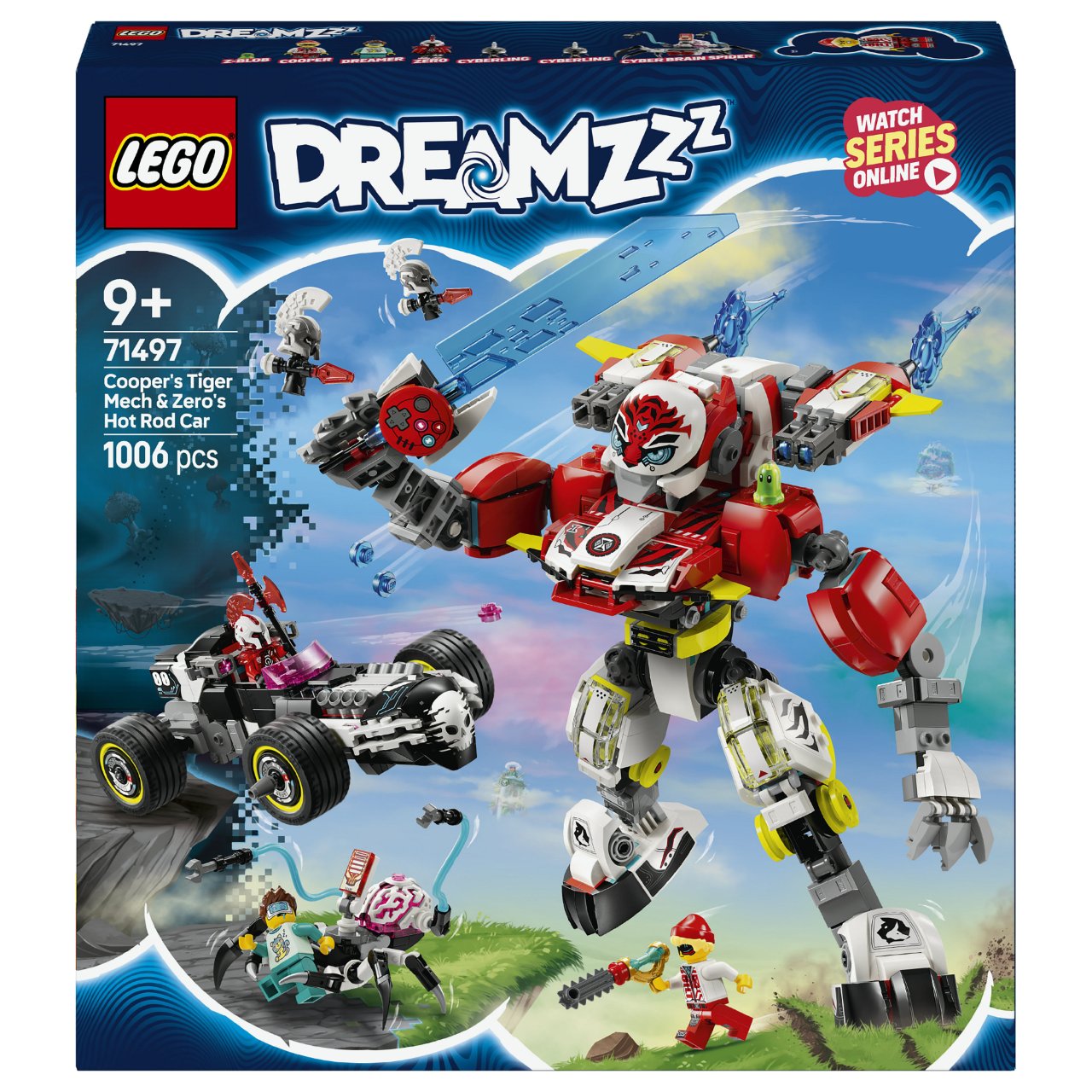 LEGO 71497 DREAMZzz Coopers Tiger-Mech und Zero's Hot Rod Auto